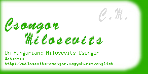 csongor milosevits business card